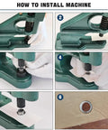 Step-by-step guide using Three Die Hand Press Grommet Machine Kit with 1500 Eyelets on fabric for durable grommets.