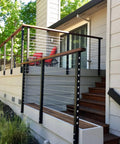 T316 Stainless Steel Invisible Cable Railing Kit With 3/16 Inch Cables And Swage Stud End Fittings For 2X2 Wood Or Metal Posts 50 Pack, outdoor deck railing.