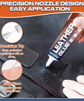 Applying leather glue that delivers a strong flexible bond for shoes jackets handbags sofas car seats and more, 60ml waterproof adhesive