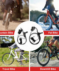Hydraulic Disc Brake Set For E-Bikes shown with various bike types: mountain, fat, travel, and downhill bikes