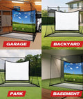 10x8 Ft Golf Practice Net With Side Barriers And Dual Layer HD Simulator Screen for Garage, Backyard, Park, and Basement Setup