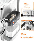 Image of Straight Up Premium Barista Grade Semi Automatic Espresso Machine With Self Cleaning Milk Frother for latte art preparation.