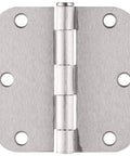 Sturdy Steel Interior Door Hinges 3.5 In By 3.5 In Rounded 5/8 In Radius Satin Nickel 10 Pack Pre Lubricated No Squeak Water Resistant