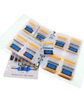 Resistor kit in a ring binder with clear sleeves, assorted 1% 0.25W resistors