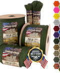 750 Lb Beefy Nylon Paracord Rope Parachute Cord Type IV Mil Spec For Survival Kits Camping Tactical Gear Emergency Prep Made In USA Heavy Duty
