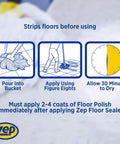 Instructions for applying Tough As Nails Stain Resistant Floor Sealer Case Of Two One Gallon Containers for floor maintenance.