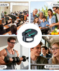 2 Pack LED Light Blocking Covers For Meta Smart Glasses showcased in various settings: lecture, home, gym, bus/subway.