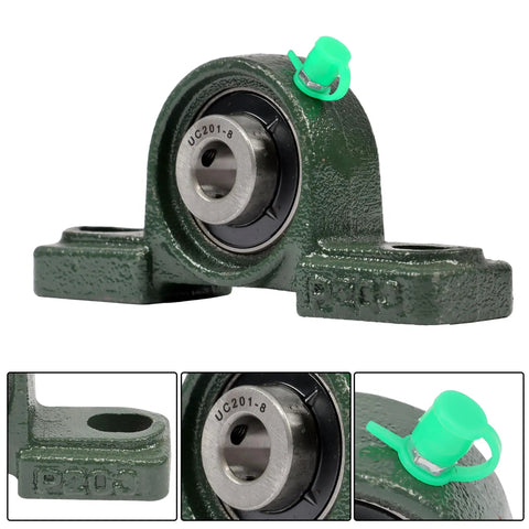 UCP201-8 Pillow Block Bearing Set 6 Pack Self Aligning With Spherical Outer Ring Pre Lubricated for Easy Install and Operation