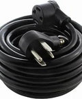 Heavy Duty 50 Foot 30 Amp Dryer Extension Cord With Four Prong NEMA 14 30P To NEMA 14 30R UL Listed STW 10 4 600 Volt Jacket 10 AWG Wires
