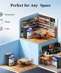 Built Tough Stainless Steel Ice Maker Cranks 110 Pounds Daily And Slaps 36 Clear Cubes Every 14 Minutes With Self Cleaning System And Built In Water Filter For Zero Hassle Home Or Cafe Runs in restaurant and cafe settings.