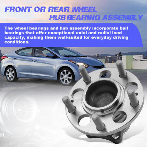 Beefed Up Rear Wheel Hub Bearing Assembly For Elantra 2011 2012 2013 2014 2015 2016 2017 2018 Elantra Coupe Elantra GT Veloster Forte Forte Koup Forte5 Replacement Part 527103X000 FWD Only