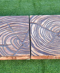DIY Concrete Molds Set, 5 Pcs ABS Plastic Stone Paver Molds For Garden Pathways And Patios shown in brown stone texture