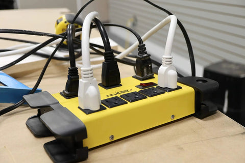 Heavy Duty 8 Outlet Surge Protector Power Strip With 25 Foot Cord And Metal Mountable Design 1050 Joules Protection UL