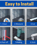 Steps to install Creamy White Peel and Stick Baseboard Molding 4 Inch X 10 Feet Self Adhesive Vinyl Cove Base Rubber Trim