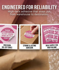 Pro Grade Fragile Shipping Stickers 3 By 2 Inch Red Copper Plate Warning Labels applied to boxes for safe transit