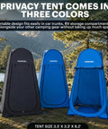 Three Pop Up Privacy Tent With Mesh Floor For Quick Outdoor Shower, Changing Room, Portable Toilet Stall And Private Shelter