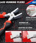 Killer Glass Cutter Set With Solid Oil Feed Tool For Smooth Line Adjusts From 2mm To 20mm Featuring 8 Inch Running Pliers used for precise cutting.