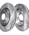 Front Brake Kit With 12.60 Inch Drilled And Slotted Rotors And Ceramic Pads For 2016 2020 Kia Sorento And 2017 2018 Santa Fe Sport