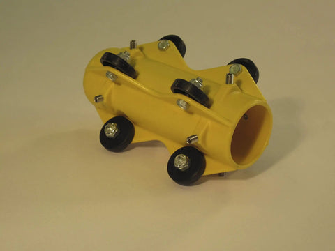 Roller Sewer Camera Skid For 4 To 6 Inch Lines Video Inspection Accessory With Eight 1 Inch Wheels, yellow plastic body