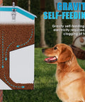 Heavy Duty Gravity Automatic Cat And Dog Feeder Outdoor No Sweat Design Large Capacity with self-feeding feature for dogs.