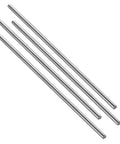 Front view of Eowpower 4-piece stainless steel round rods, 6x200 mm for lathe turning