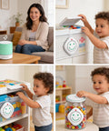 Smart Toddler Door Alarm System With Distinct Sensor Chimes For Kid Friendly Room To Room Safety And Easy Setup 14 Unique Tones And Low Battery Alert On Uneven Doors 3 Level Volume With Mute 3W Speaker For Clear Alerts, door sensor on toy cabinet