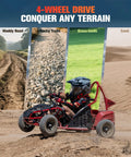 Kid Friendly All Terrain Electric Go Kart With 48V 1000W Motor And Parental Speed Control 13 Inch Off Road Tires in action