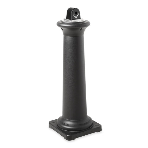 GroundsKeeper Tuscan Smoking Receptacle Black Metal Outdoor Ash Receptacle For Parks And Hotels Park Ready Weatherproof