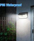 Outdoor Solar Lights With 182 LEDs 2500 Lumens Motion Sensor IP65 Waterproof Wide Angle Beam installed in rain