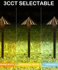 Selectable 3000K 4000K 5000K LED Landscape Pathway Lights Pack of 6 Low Voltage 5W 12V 15V AC DC Waterproof Yard patio garden lighting