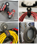 Two Pack Heavy Duty Magnetic Hooks With Rubber Coated Magnets Strong Hold Up To 20 Lbs Garage And Workshop Storage, organizing tools and cables