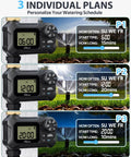 Programmable Garden Hose Water Timer With Rain Delay, Auto And Manual Watering For Misting Systems And Drip Irrigation display