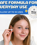 Person using Super Soft Silicone Ear Plugs Pack Of 20 Perfect For Swimming And Sleeping Kids Or Adults With Tiny Ears Super Comfy