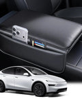 Tesla Center Console Lid Cover For Model Y Juniper 2025-2026 And Model 3 Highland 2024-2026, Soft Nappa Leather Armrest Protector