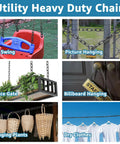 Built Tough Black Chain Link One Quarter Inch Twenty Foot Heavy Duty Hanging Chain for various outdoor uses