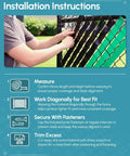 Person installing Privacy Slats For Chain Link Fence, Easy DIY Polyethylene Weave For Backyards And Gardens, Great For Pool Enclosures.