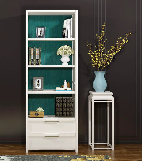 Bookshelf with Teal Green Grasscloth Peel And Stick Wallpaper Roll 15.8x240 Inches Self Adhesive Removable Durable Thick Vinyl