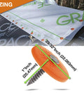 Top Shelf 500 Pack Of Heavy Duty One Inch Galvanized Roofing Nails With Round Plastic Caps For Tar Paper House Wrap Foam Board And Insulation Film Totally Dope And Built Tough, showcasing 1 inch nail dimensions and usage for sealing.