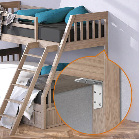 Eight 3x3 Inch L Brackets Straight Up Heavy Duty Galvanized Corner Braces With Recessed Holes For Wood Beams Floating Shelves Furniture Bed Frame Built Like A Tank Daily Use used on wooden loft bed