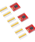 TB6612FNG Dual DC Motor Driver Module Pack Of 3 for DIY robots with connectors, red H bridge controller for hobby builds