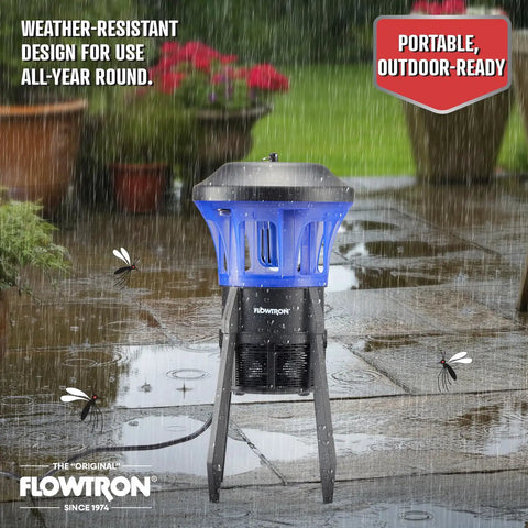 Outdoor Bug Trap With UV Light And Powerhouse Fan For Half Acre Coverage, Quiet Insect Control, Weather Resistant