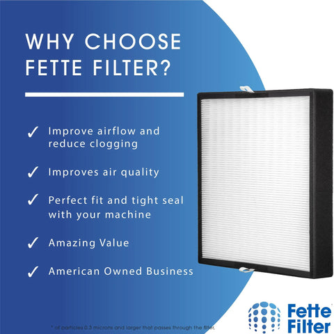 BF35 True HEPA H13 Replacement Filter For Classic Air Purifier Silver Carbon Compatible, benefits and features displayed
