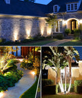 Low Voltage LED Landscape Lights Kit 4 Pack With Transformer Plug In 12V Warm White Spotlight For Backyard Pathway Tree Poolside