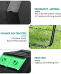 Massive Outdoor Dual Bin Composter Tumbling 43 Gallon Rotating Compost Bin With Two Sliding Doors And Aeration System details