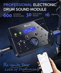 Control module of 700 Professional Electric Drum Set With Realistic Mesh Pads And 10 Inch Dual Zone Snare 30 Kits And 600 Plus Sounds