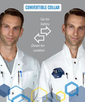 Mens Science Lab Coat White 100 Percent Cotton Long Fit With Snap Closures Cuffs Howie Collar For Chem Nerds Adjustable Belt