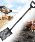 61 Inch Heavy Duty Sifter Shovel For Chicken Coops And Garden Soil Cleanup Adjustable Durable Metal With Deep Sides And Ergonomic Handle