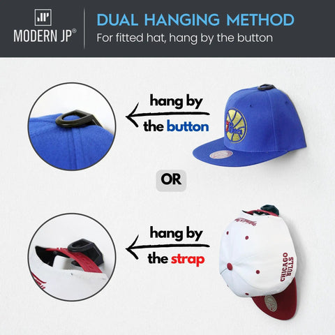 Killer 16 Pack Adhesive Hat Hooks For Wall Setup With Zero Hassle And Savage Strong Hold Perfect For Baseball Caps And Fitted Hats Working As A Sleek Wall Display Rack In Black To Level Up Your Cap Game
