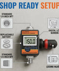 Digital Air Pressure Regulator With Locking Valve For Precise Airflow Up To 160 PSI Inline One Quarter Inch NPT Regulator diagram