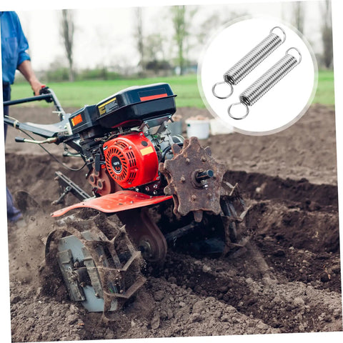 Two Pairs Of Heavy Duty Extension Spring Kits For Micro Tiller Offer Super Easy Swap Stable Support And Optimal Safety With Broad Compatibility Across Various Agricultural Machines For A Smooth Farming Ride, steel springs on micro tiller